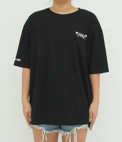 パームツリー チェッカーデザイン ビッグ 半袖 Tシャツ 853-5866