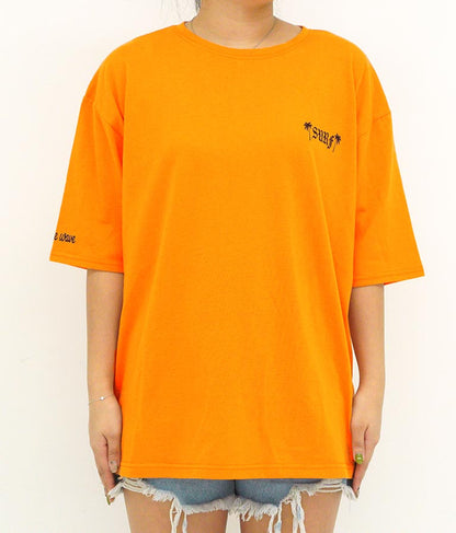 パームツリー チェッカーデザイン ビッグ 半袖 Tシャツ 853-5866