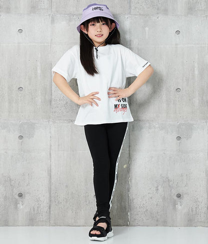 袖ロールアップ プリント ビッグ Tシャツ【親子お揃い】 423-3246