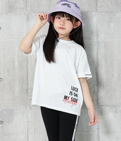 袖ロールアップ プリント ビッグ Tシャツ【親子お揃い】 423-3246