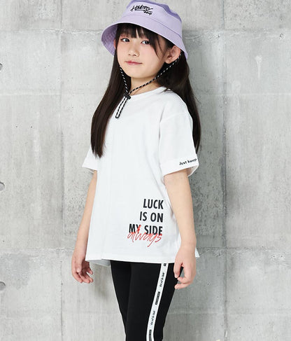 袖ロールアップ プリント ビッグ Tシャツ【親子お揃い】 423-3246