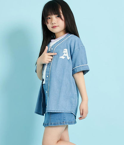 ベースボール 風 半袖 シャツ 424-3249