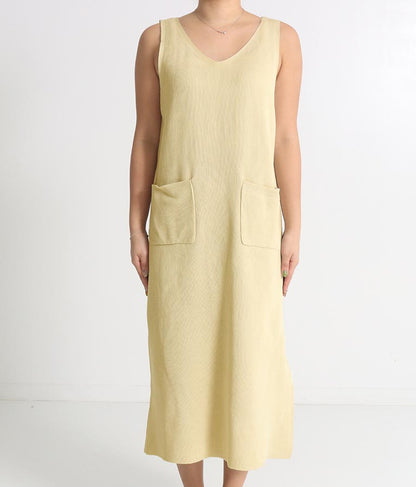 2WAY サイド スリット ロング ニット ワンピース 857-5802