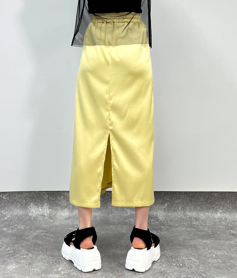 光沢 サテン ライン スカート 791-9160