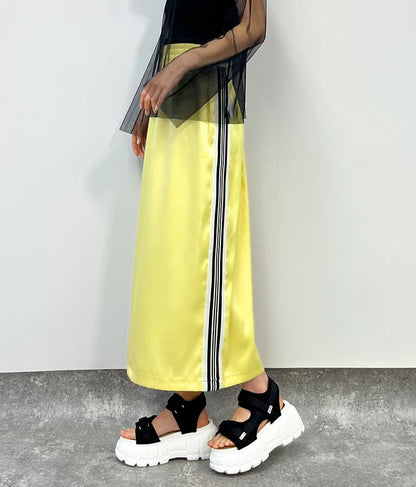 光沢 サテン ライン スカート 791-9160