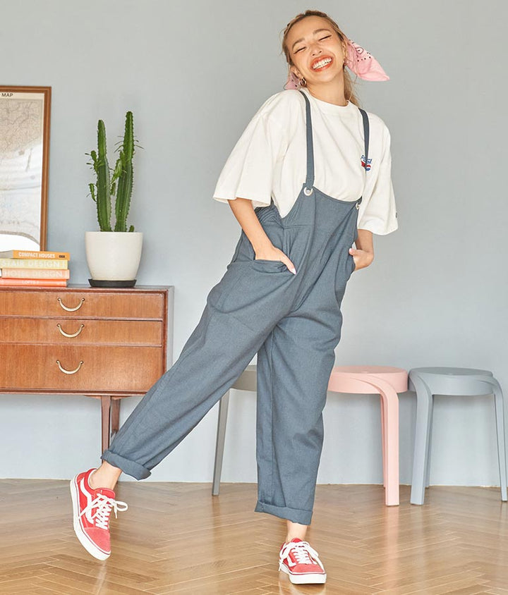 ハイウエスト サスペンダー サロペット パンツ 857-5805