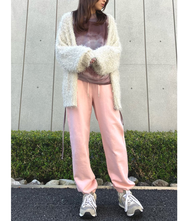 ニュアンス柄サイドシャーリングシアートップス 153-5494