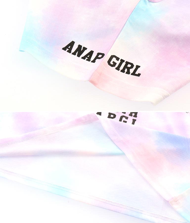 アシンメトリー 肩紐 ワッペン付 デザインTシャツ 913-7364