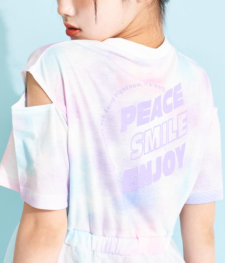 チュール 重ね タイダイ柄 ワンピース 917-7365