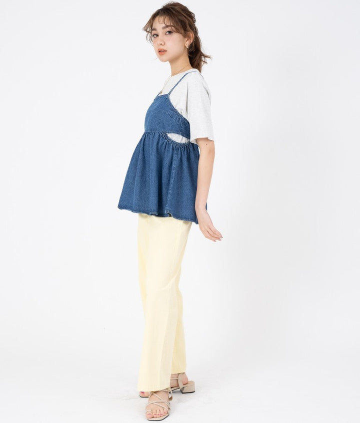 SorbetColor! ツイル ストレート パンツ 522-6607