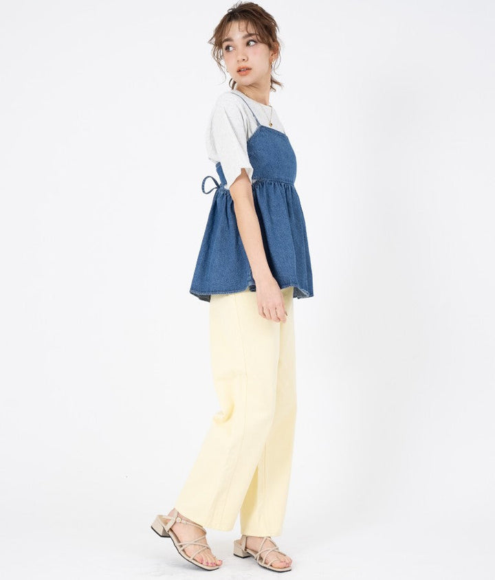 SorbetColor! ツイル ストレート パンツ 522-6607