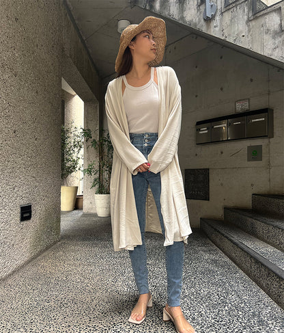 ロング丈 ユッタリ カーディガン 814-6755
