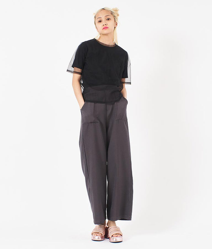 チュール × テレコ リブ Tシャツ セット