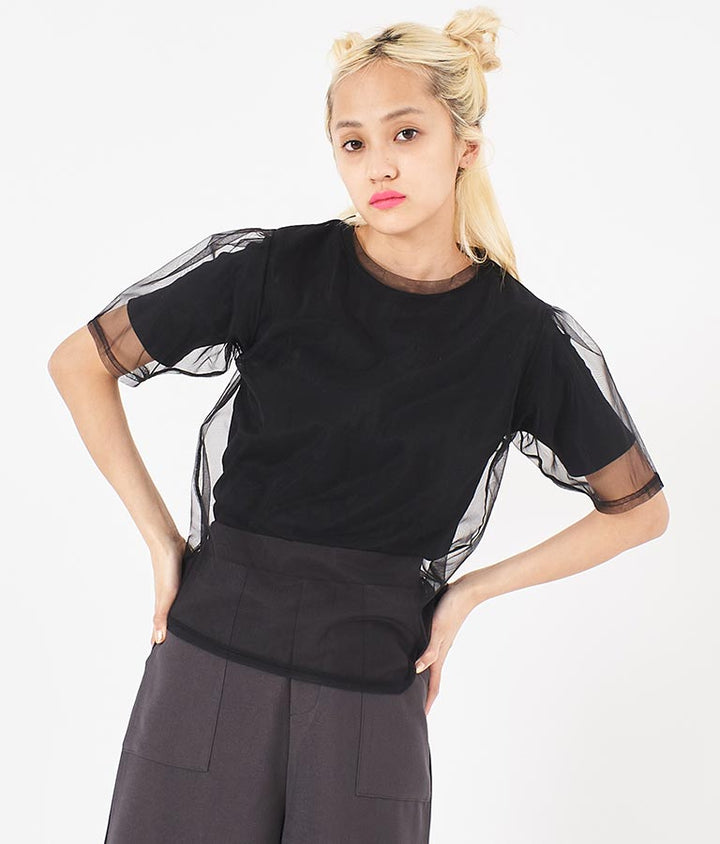 チュール × テレコ リブ Tシャツ セット 793-9170