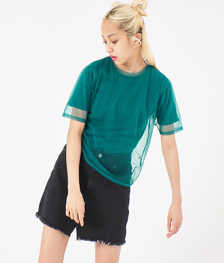 チュール × テレコ リブ Tシャツ セット 793-9170