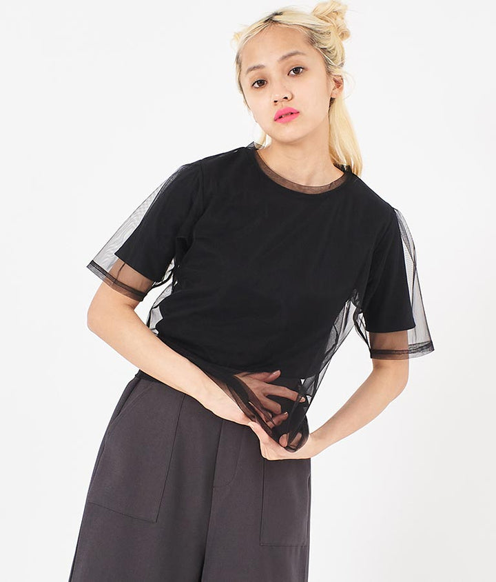 チュール × テレコ リブ Tシャツ セット 793-9170