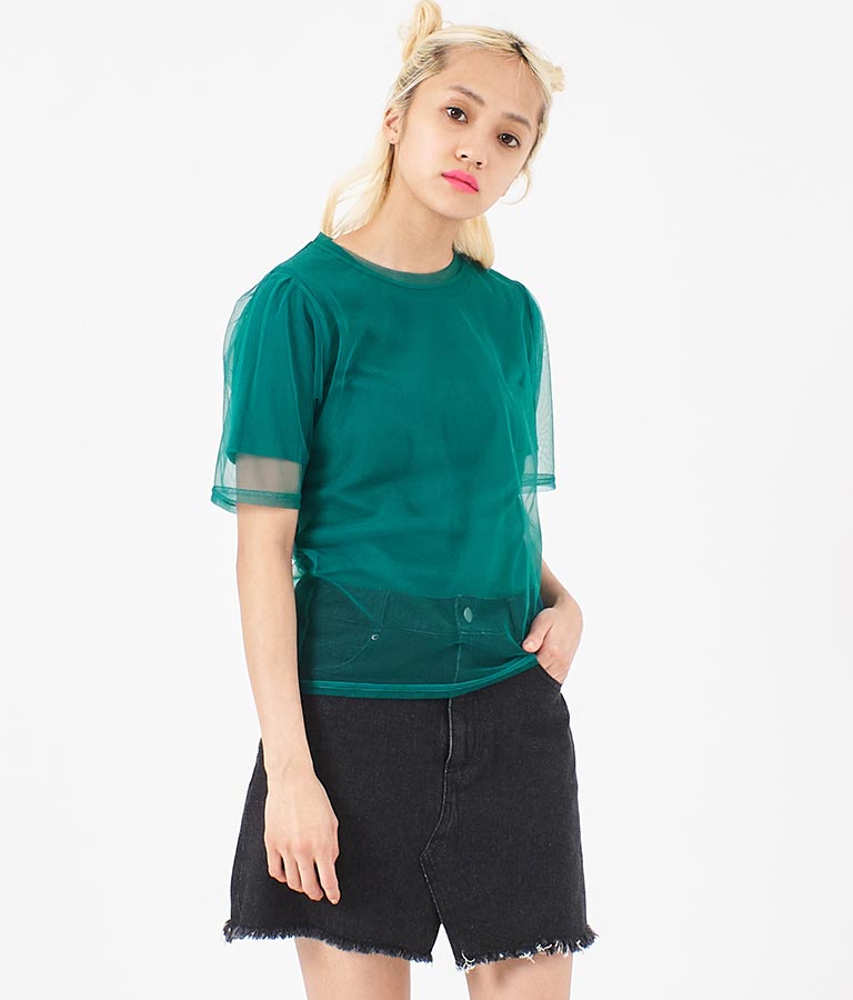 チュール × テレコ リブ Tシャツ セット 793-9170