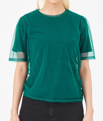 チュール × テレコ リブ Tシャツ セット 793-9170