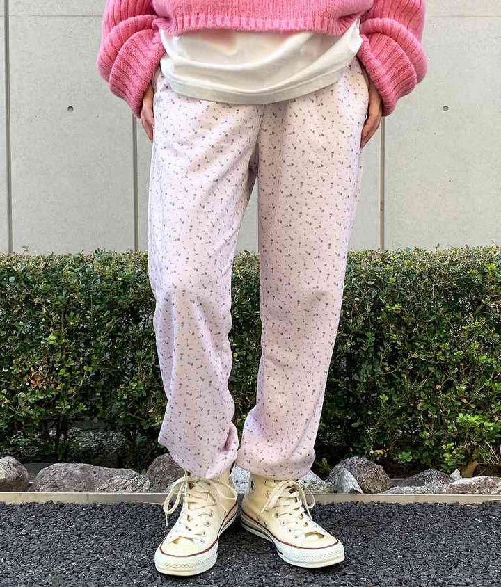 小花柄 ジョガー 裏毛 スウェット パンツ 852-5767