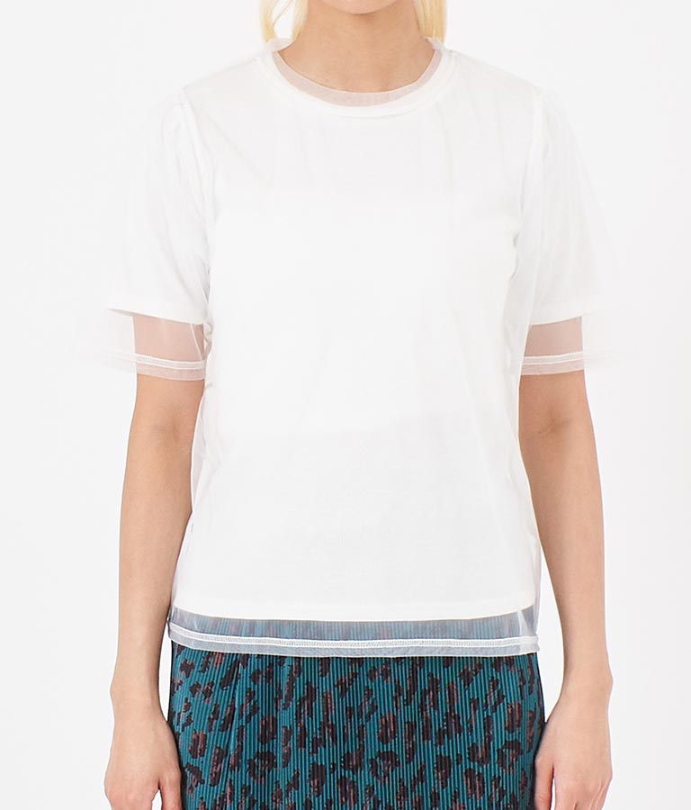 チュール × テレコ リブ Tシャツ セット 793-9170