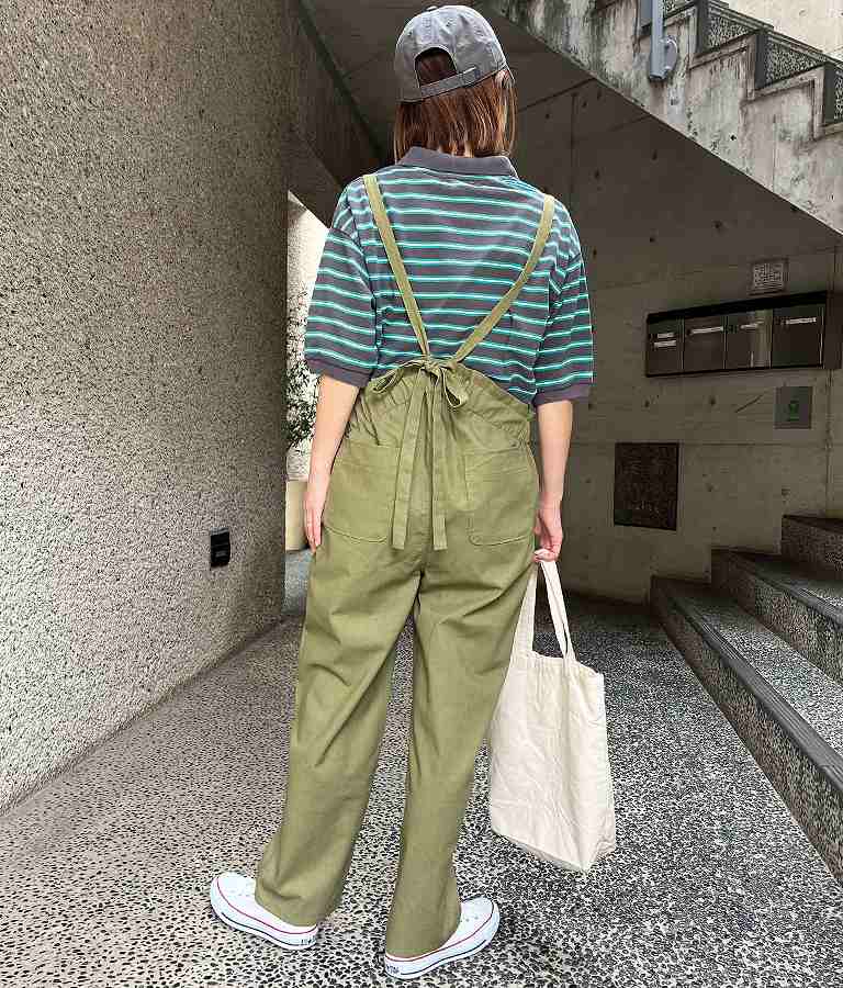 ハイウエスト サスペンダー サロペット パンツ 857-5805