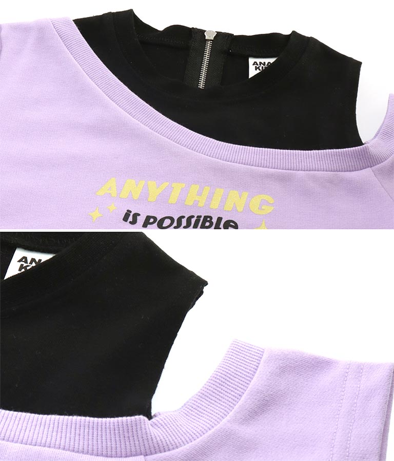 アシンメトリー オフショルダー バックジップ ワンピース 427-3278