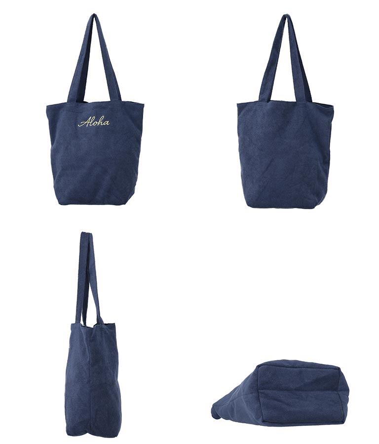 パイル ALOHA 刺繍トート バッグ 859-5873