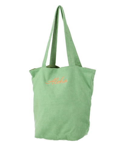 パイル ALOHA 刺繍トート バッグ 859-5873