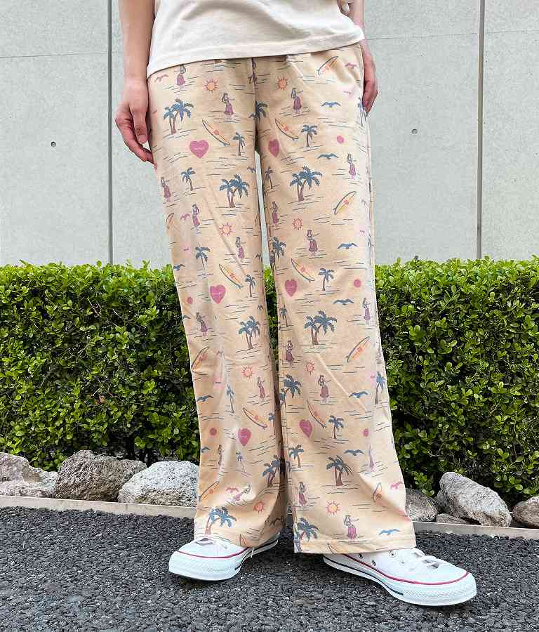 MIMPIロゴ入り総柄ストレートパンツ【セットアップ着用可】 852-5391