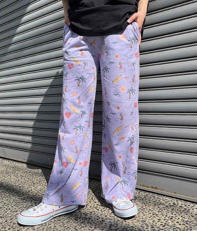 MIMPIロゴ入り総柄ストレートパンツ【セットアップ着用可】 852-5391