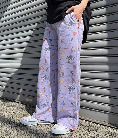 MIMPIロゴ入り総柄ストレートパンツ【セットアップ着用可】 852-5391