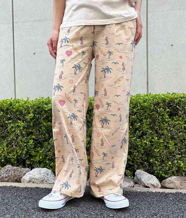 MIMPIロゴ入り総柄ストレートパンツ【セットアップ着用可】 852-5391