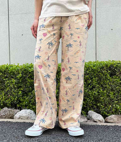 MIMPIロゴ入り総柄ストレートパンツ【セットアップ着用可】 852-5391