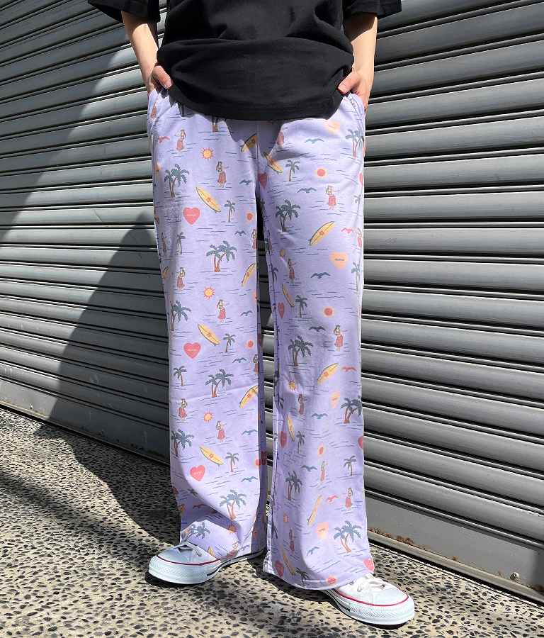 MIMPIロゴ入り総柄ストレートパンツ【セットアップ着用可】 852-5391