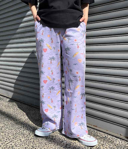 MIMPIロゴ入り総柄ストレートパンツ【セットアップ着用可】 852-5391