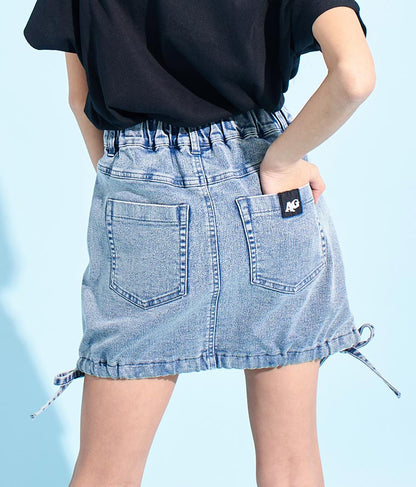 サイド ドロスト リボン カーゴ スカート 911-7477