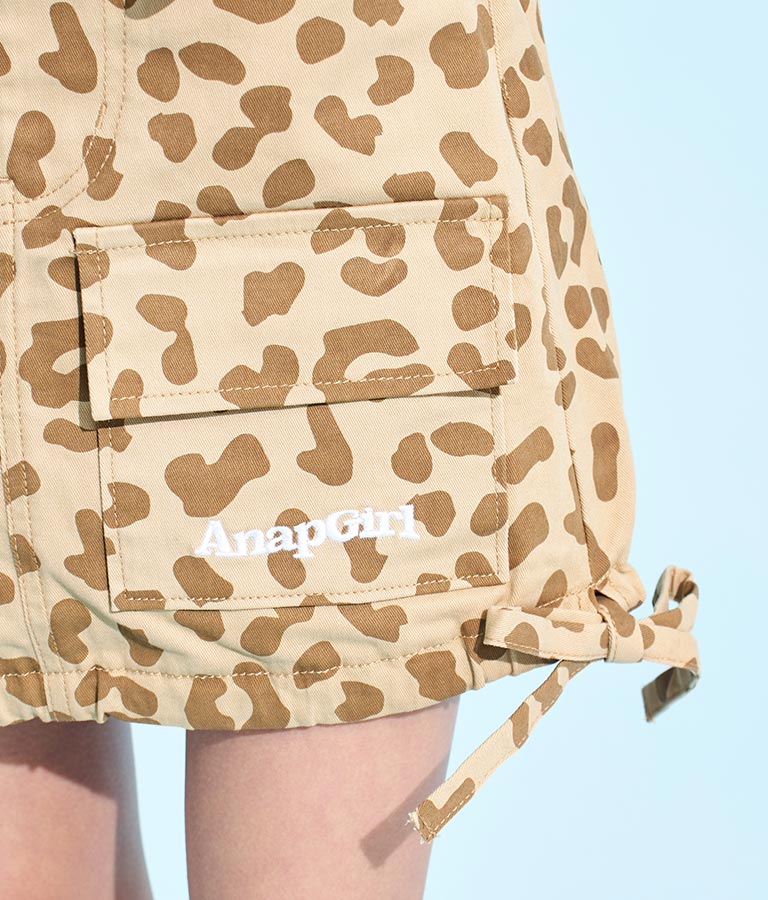 サイド ドロスト リボン カーゴ スカート 911-7477