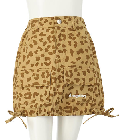 サイド ドロスト リボン カーゴ スカート 911-7477