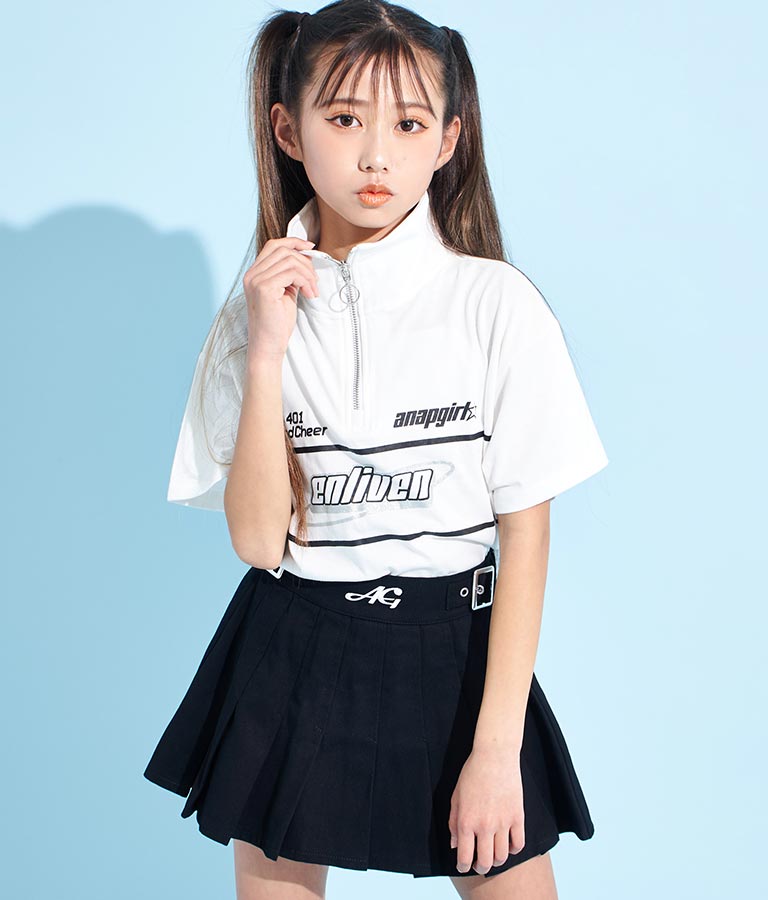 スポーティー ロゴ ハーフ ジップTシャツ 913-7362