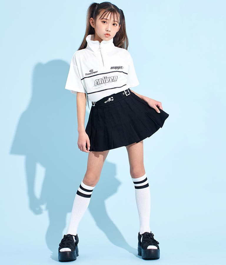 スポーティー ロゴ ハーフ ジップTシャツ 913-7362