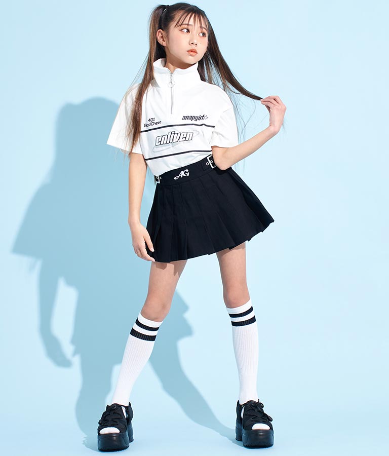 スポーティー ロゴ ハーフ ジップTシャツ 913-7362