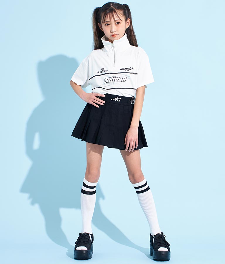 スポーティー ロゴ ハーフ ジップTシャツ 913-7362