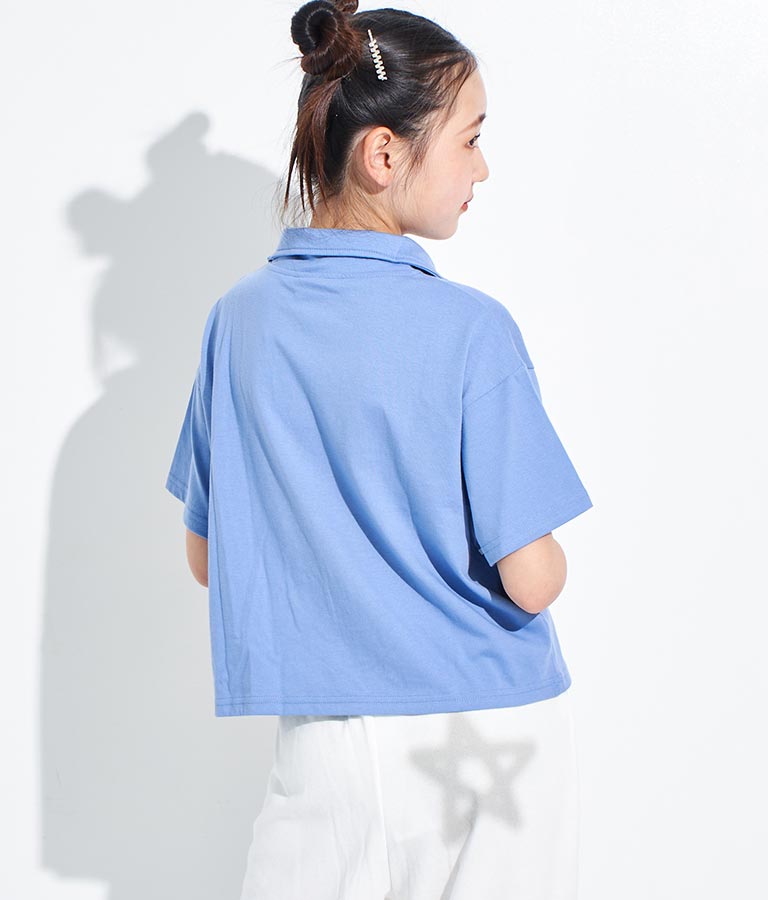 スポーティー ロゴ ハーフ ジップTシャツ 913-7362