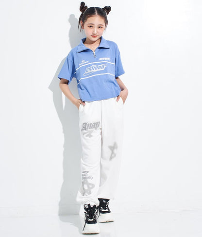 スポーティー ロゴ ハーフ ジップTシャツ 913-7362