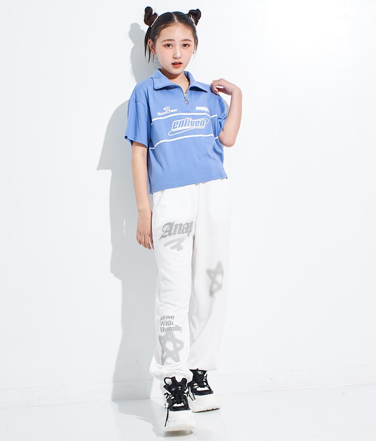 スポーティー ロゴ ハーフ ジップTシャツ 913-7362