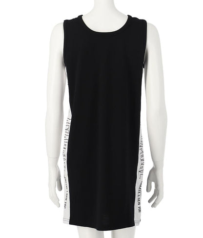 シアー Tシャツ × サイド ライン タンク ワンピース SET 918-7478