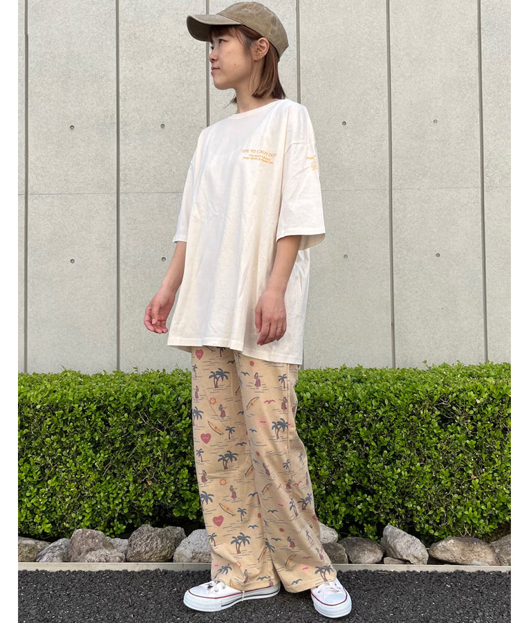 MIMPIロゴ入り総柄ストレートパンツ【セットアップ着用可】 852-5391