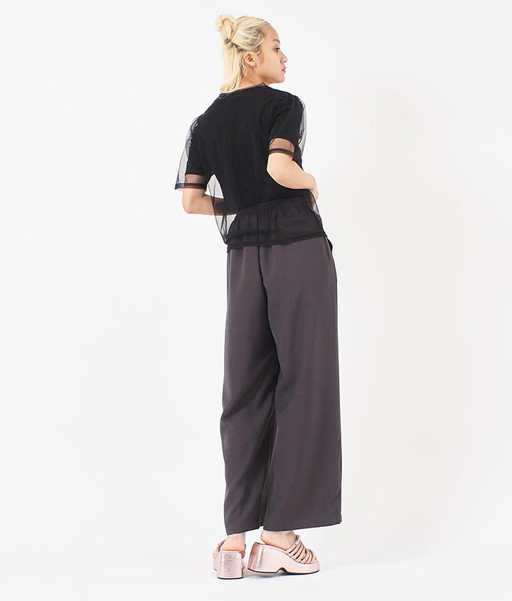 ウエスト ゴム スラックス パンツ 【セットアップ着用可】 152-5572