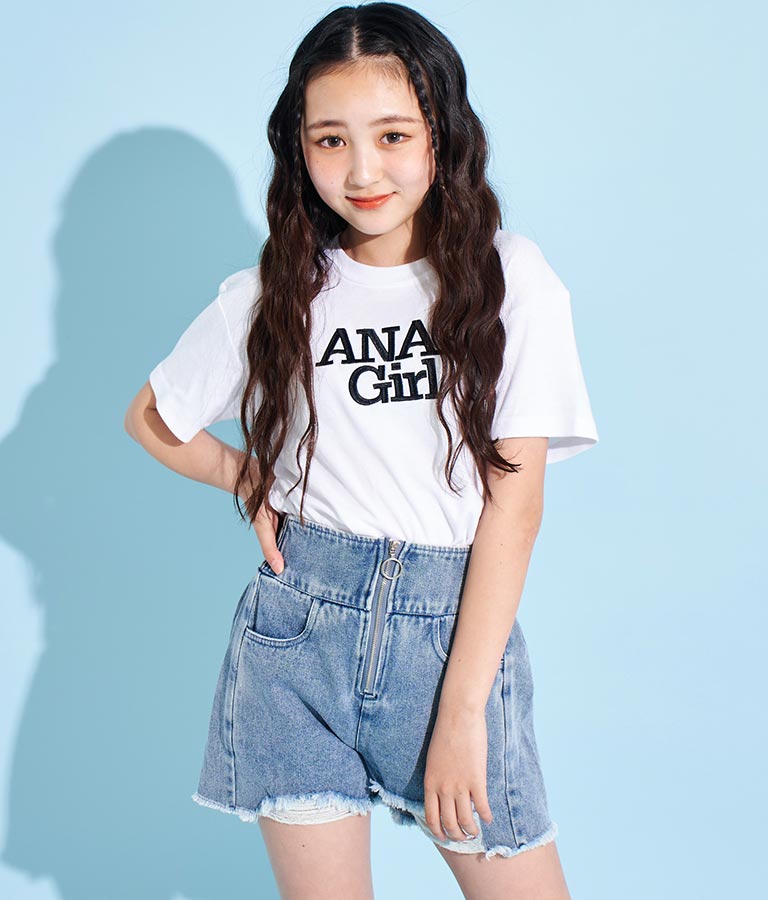 ロゴ 刺繍 Tシャツ 913-7482