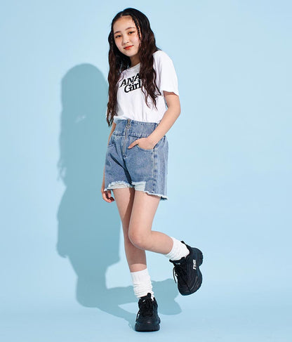 ロゴ 刺繍 Tシャツ 913-7482